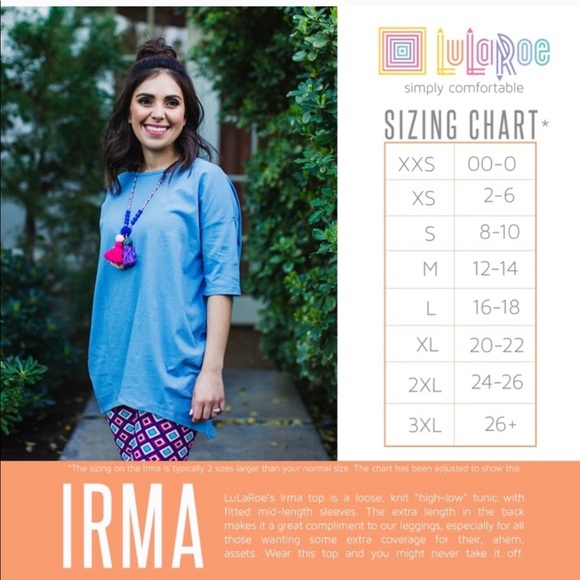 NWT LuLaRoe Ladies Irma Tunic Top - Picture 5 of 5